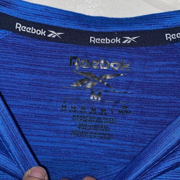 Reebok by Pyer Moss Men's Blue Heather Crew Neck Athletic T-Shirt Size Medium - Picture 5 of 11